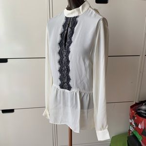 MK Lace Keyhole Blouse